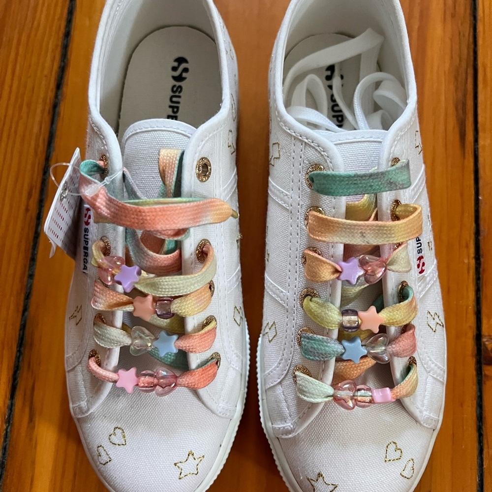 Superga Witchy Girlie Funky Celestial Beaded Platform Sneakers Chunky Cute